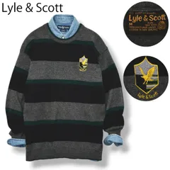【刺繍ロゴ】ニュージーランド製 ライルアンドスコット ニット セーター ボーダー