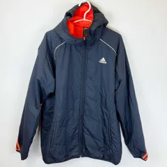 アディダス CLX BodyHeat パデッドジャケット 2XO ネイビー/オレンジ F45684 ADIDAS サッカー ウォームアップ 防寒 ベンチコート