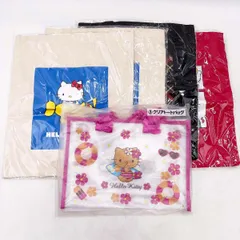 【未使用】[5点セット] ハローキティ 50th ハッピーアニバーサリー トートバッグ クリアトートバッグ