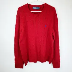 ラルフローレン ニット セーター 刺繍 L レッド 0186192COL メンズ RALPH LAUREN