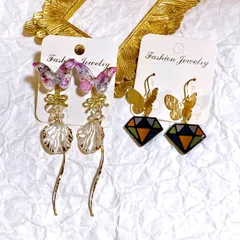 蝶々×2 まとめ売り　サージカルステンレスピアス