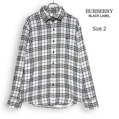 M2576/ BURBERRY BLACK LABEL バーバリー ブラックレーベル ノバチェック 長袖 シャツ サイズ２