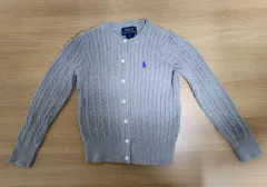 ポロラルフローレン ケーブルニット カーディガン (5y) グレー