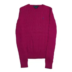 XS ポロラルフローレン レディース ピンク ケーブル ニット