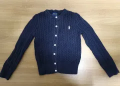 POLO RALPH LAUREN ネイビー ケーブル編み カーディガン (6y)