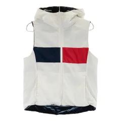 サイズ：M TOMMY HILFIGER GOLF トミー ヒルフィガーゴルフ  リバーシブル 中綿　ジップベスト  ホワイト系 [240101410170] ゴルフウェア レディース ストスト