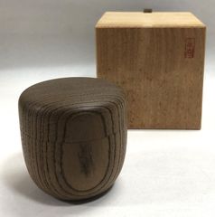 茶道具 天然木 無垢彫 綺麗な木目の棗 時代箱付 V A198 - メルカリ