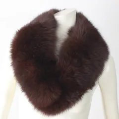S82【極美品】サガ フォックス SAGA FOX ショール マフラー ブラウン 極太 毛皮 襟巻き 成人式 レディース 振袖 着物