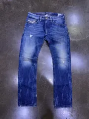 DIESEL タバ スリム スキニー ヴィンテージ ダメージ ウォッシュ デニムパンツ 29