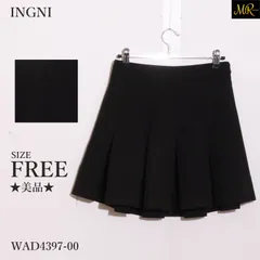 ★美品★ INGNI イング スカート ショート丈　無地　プリーツ　ファスナー付き　インナーパンツ付き 　ブラック　 【WAD4397-00】 送料無料　古着　レディース