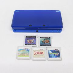 ☆1487 Nintendo 3DS 본체 코발트 블루 CTR-001 소프트 세트