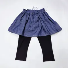 女の子 レギンス付スカート デニムスカート 100 110 120 130 セラフ 新品0