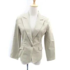 コムサイズム COMME CA ISM テーラードジャケット シングルボタン ミドル丈 M グレー /HO38