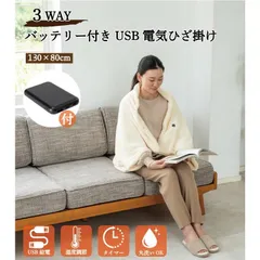 【在庫処分セール】USBブランケット(アイボリー色)  モバイルバッテリー付き フランネル生地 あったかポケット 手洗い洗濯可 肩掛け用スナップボタン付◆SHOP営業時間 / 平日10時‐17時 ◆休業日 / 土日・祝日