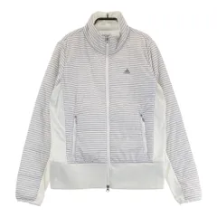 サイズ：L ADIDAS GOLF アディダスゴルフ  中綿ジップジャケット ボーダー柄 ホワイト系 [240101408353] ゴルフウェア レディース ストスト