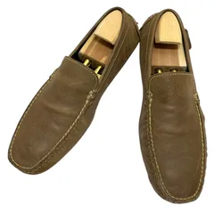 【美品】コールハーン (26.5) スリッポン ローファー モカシン フラット 本革 レザー 希少デザイン