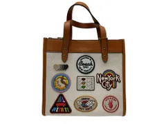 コーチ COACH フィールド トート 22 ウィズ パッチ バッグ レディース ホワイト 601bag-19