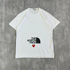 PLAY COMME des GARCONS(プレイコムデギャルソン) × THE NORTH FACE(ザ・ノースフェイス) AD2020 ダブルネーム S/S TEE ホワイト XLサイズ AE-T202