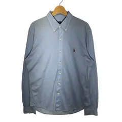 RALPH LAUREN ラルフローレン 長袖 シャツ ボタンダウン ワンポイントポニー刺繡 CHINA製 Lサイズ ブルー