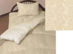 自社製羽毛合い掛け布団SL　150㎝×210㎝　ヨーロッパ産ホワイトダックダウン90％　綿100％　立体　0.8㎏