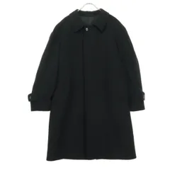美品 CASHMERE BLEND カシミヤブレンド 長袖 カシミヤ ステンカラーコート A5 ブラック メンズ 古着