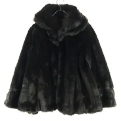 ZARA BASIC ザラベーシック 長袖 フェイク ファーコート L ブラック ショート丈 レディース 古着