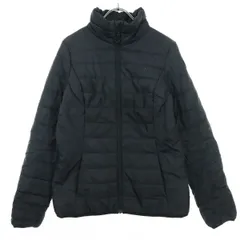 PUMA プーマ ワンポイントロゴ 長袖 ダウンジャケット M ブラック レディース 古着
