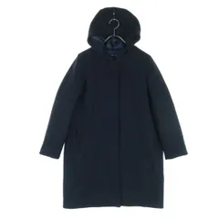 URBAN RESEARCH DOORS アーバンリサーチドアーズ 長袖 フード付き ロングコート F ネイビー レディース 古着