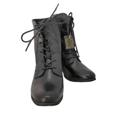 ユーズドフルギ USED古着 {{ALPHA CUBIC}} 本革 リアルレザー レースアップ ショートブーツ レディース JPN：L 