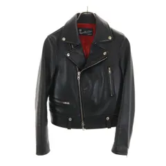 URBAN RESEARCH SONNY LABEL アーバンリサーチ サニーレーベル 羊革レザー ダブルライダースジャケット 38 ブラック レディース 古着