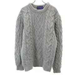 URBAN RESEARCH アーバンリサーチ ウールブレンド ケーブル編み 長袖 セーター 38 グレー ニット メンズ 古着