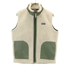 patagonia パタゴニア フリース ベスト XL14 ベージュ系 65619 レトロX キッズ 古着