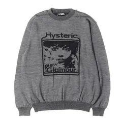 【新品】HYSTERIC GLAMOUR ヒステリックグラマー ニット ヘザーグレー サイズ:L | FLOWER GIRL 編込プルオーバー ニット セーター (02173NS11) | 日本製 | トップス 【メンズ】