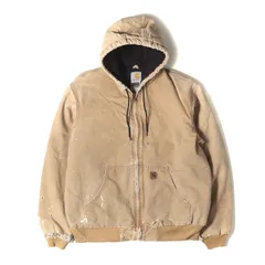 Carhartt カーハート ジャケット キャメルブラウン サイズ:L | 雰囲気抜群 鬼フェード | 00s 裏キルティング ブラウンダック アクティブ ジャケット | メキシコ製 | 00年代 古着 ヴィンテージ | アウター ブルゾン【中古】