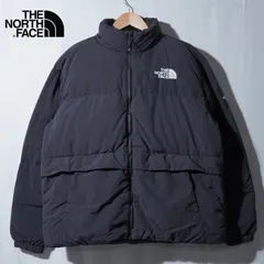ノースフェイス THE NORTH FACE ダウンジャケット XL ブラック シームレス ECO DOWN ビッグシルエット オーバーサイズ ロゴ刺繍 韓国モデル 防寒 ストリート Y2K 古着 Y006
