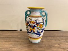 未使用 美品 イタリア製 カステリ 陶器 大型 花瓶 マヨルカ テレーニャ