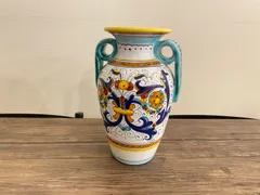 ■フラワーベース 花瓶 陶器 イタリア製 アンティーク ヴィンテージ■