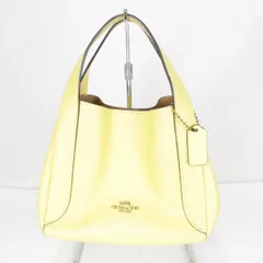 美品『USED』COACH【コーチ】 L2098-78800 2way ハンドバッグ レザー レディース ショルダーストラップ付 イエロー 黄色 シンプル ブランド