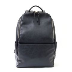 未使用級】キタムラ リュック レザー シボ革 切り替え A4 PC収納可 