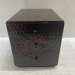 1502）鎌倉彫の文机　花柄　牡丹　収納あり 1502）鎌倉彫の文机 花柄 牡丹 収納あり 1502）鎌倉彫の文机 花