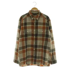 モンベル Montbell メリノウール トレールシャツ 長袖 チェック 胸ポケット M ブラウン /MY ■OS