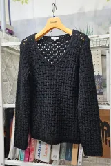 MAX MARA マックスマーラ レディースニット S 55 スリム66 バージンウール クロシェ ニット セーター AD13