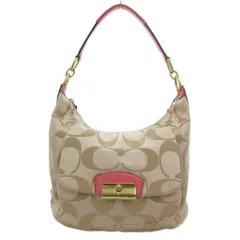 コーチ COACH F22301 2WAY ワンショルダーバッグ シグネチャー キャンバス ロゴ ベージュ ゴールドカラー /JS