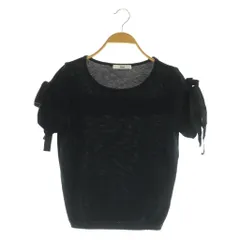 ルネ Rene 半袖 ニット カットソー リボン 34 ネイビー /MY ■OSのサムネイル