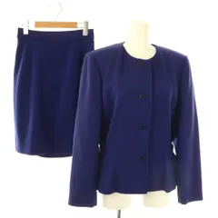 セリーヌ CELINE ビット金具 ジャケット スカート セットアップ 上下 スーツ 40 38 紫 パープル /AT ■OSのサムネイル