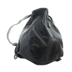 イッセイミヤケ ISSEY MIYAKE リュックサック バックパック レザー ロゴ 黒 ブラック ■GY18 /MQのサムネイル