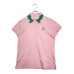 中古 レディース ジャックバニー Jack Bunny!! 半袖ポロシャツ 2(L) ピンク 鹿の子