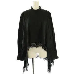 アレキサンダーマックイーン ALEXANDER MCQUEEN レース ブラウス シャツ バックテール 40 ブラック /ES ■OSのサムネイル