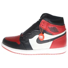 NIKE (ナイキ) AIR JORDAN 1 RETRO HIGH OG BRED TOE エアジョーダン1 ブレッドトゥ ハイカットスニーカー レッド/ブラック US9.5/27.5cm 555088-610