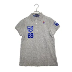 中古 レディース パーリーゲイツ PEARLY GATES 半袖ポロシャツ 1(M) グレー 刺しゅう ワッペン